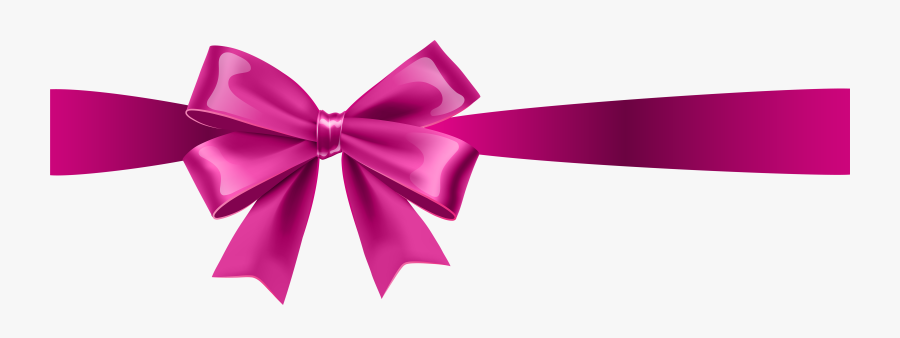 Transparent Ribbon Transparent Png - Pink Ribbon Bow Transparent Background, Transparent Clipart