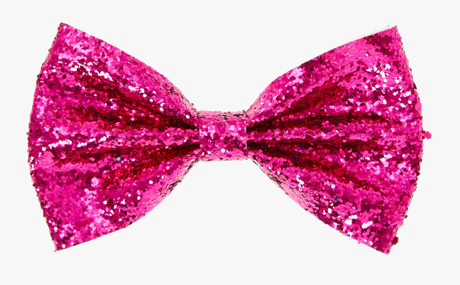 Tie - Pink Glitter Bow Tie, Transparent Clipart