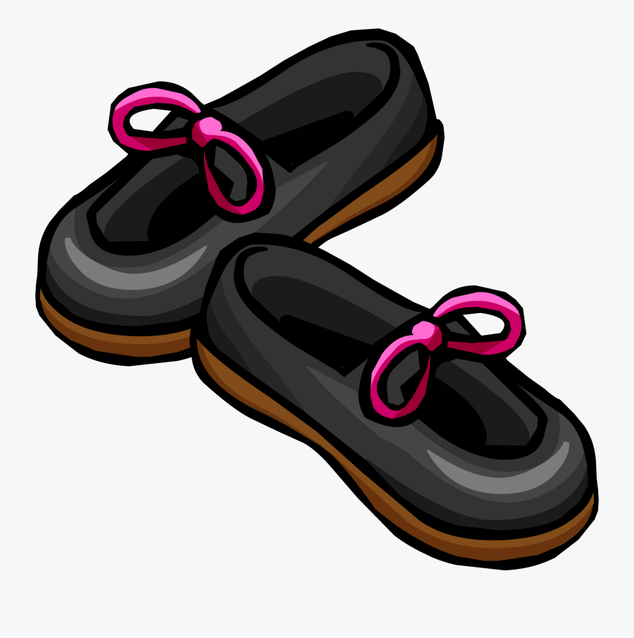 Clip Library Download Bow Clip Shoe - Club Penguin Shoes, Transparent Clipart