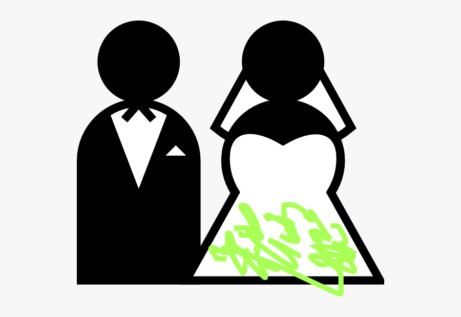 Bride And Groom Icons, Transparent Clipart