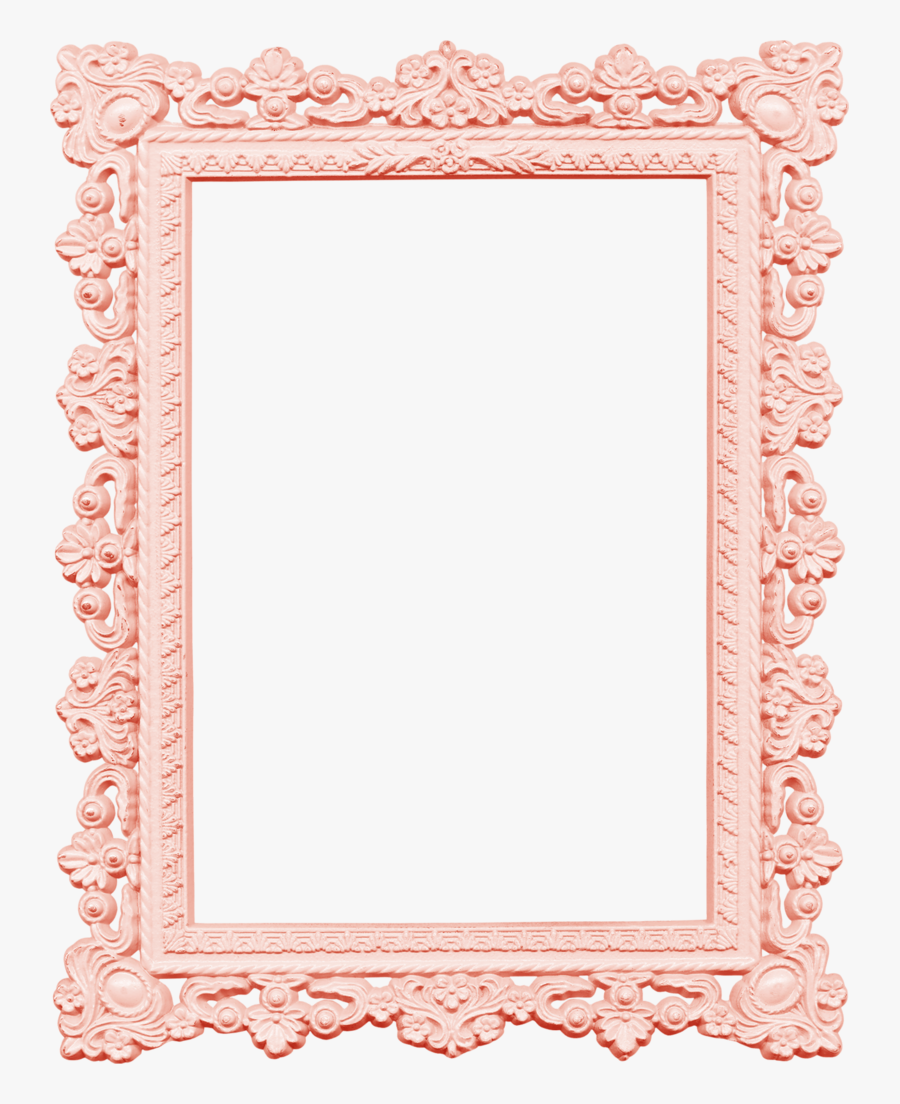 Shabby Chic Frame Pink, Transparent Clipart