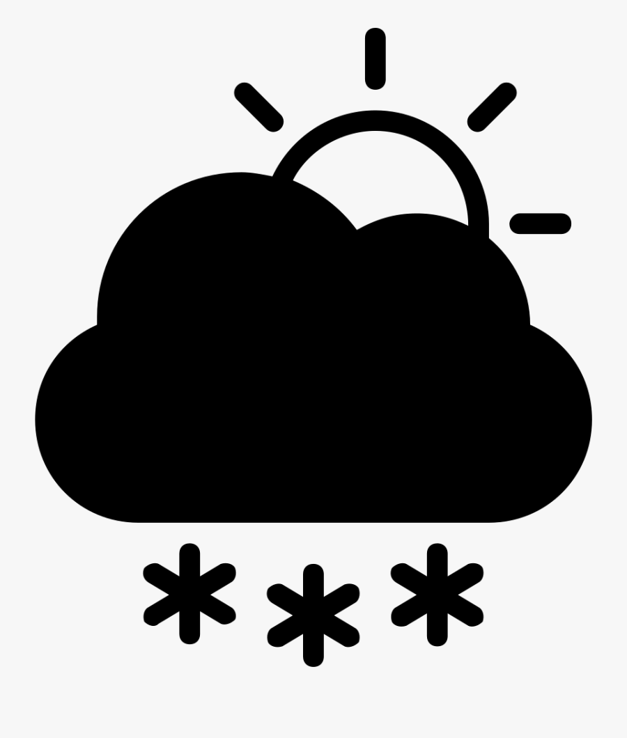 Snow Storm Day Symbol Of Winter Weather Comments - Simbolo Clima, Transparent Clipart