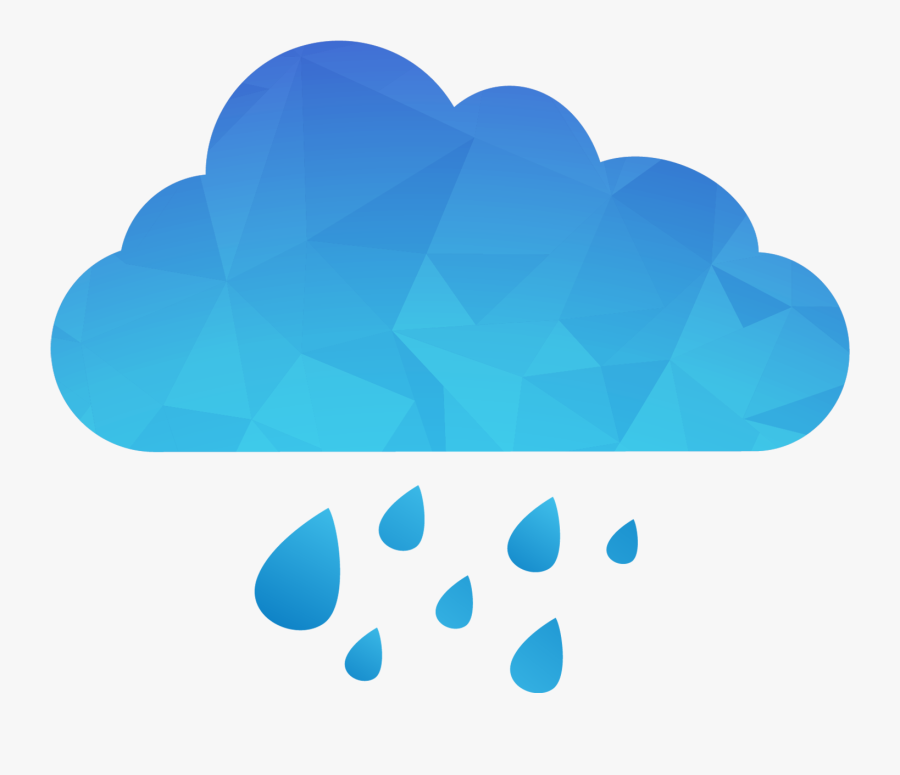 Euclidean Blue Transprent Transparent Cartoon Rain - Cloud And Rain Png, Transparent Clipart