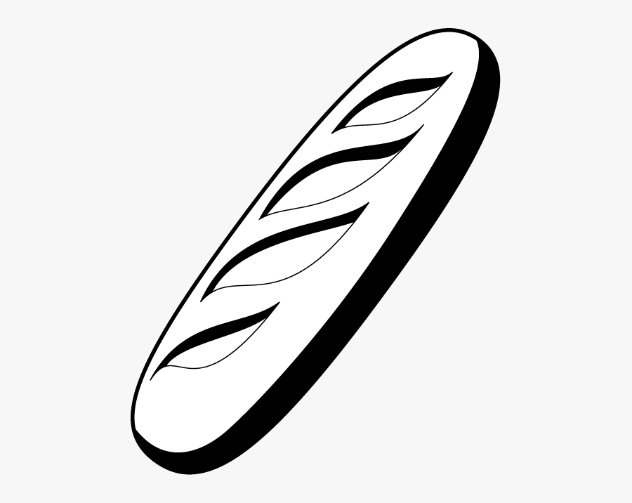French Baguette Clip Art - Baguette Clipart Black And White, Transparent Clipart