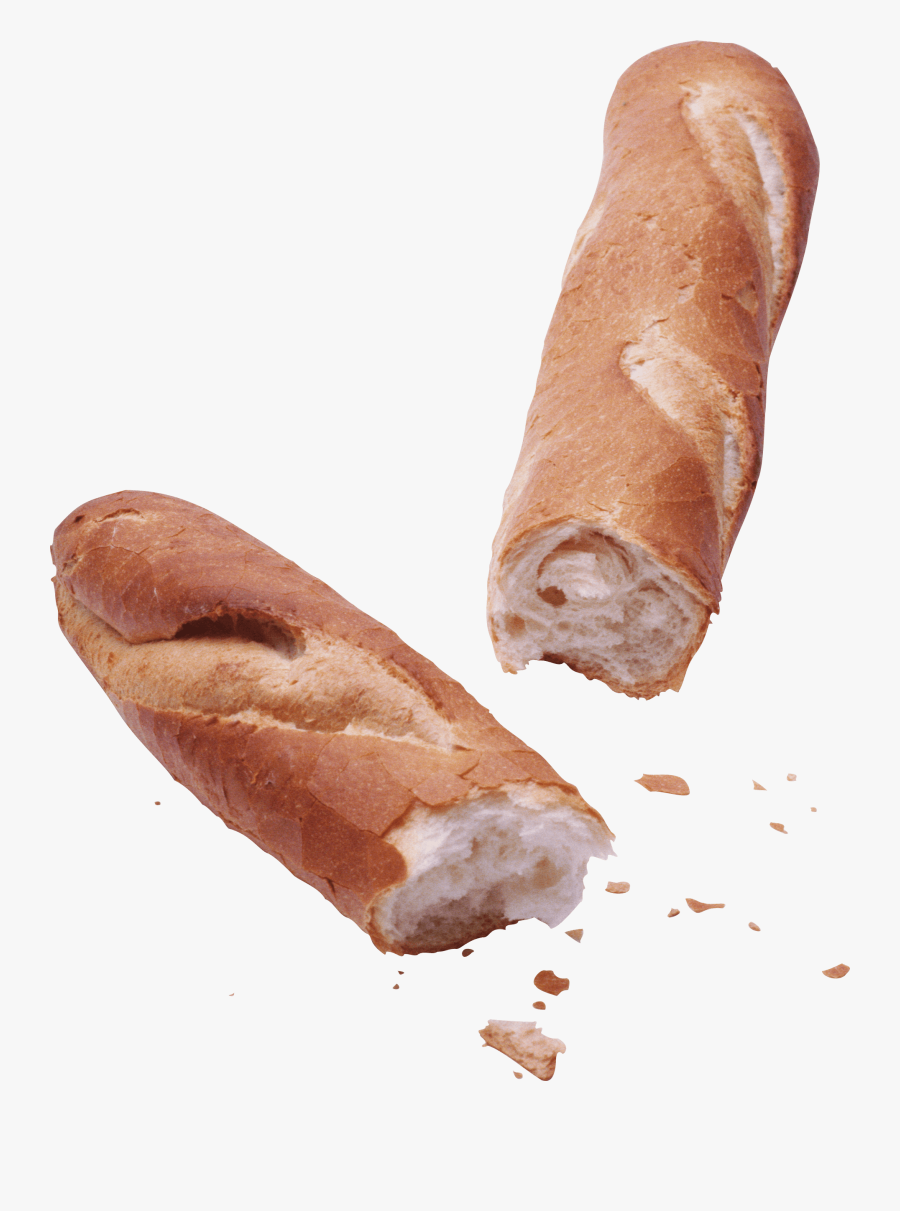 Bread Baguette Cut - Bread Png Top View, Transparent Clipart