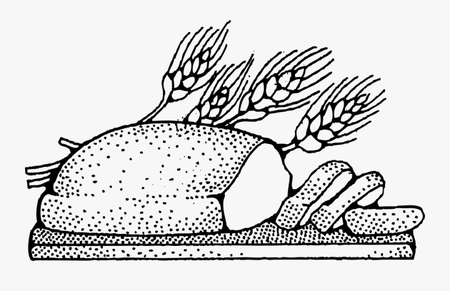 Bread, Wheat, Grain, Loaf, Healthy, Food, Baked - Bread Clipart Black And White, Transparent Clipart