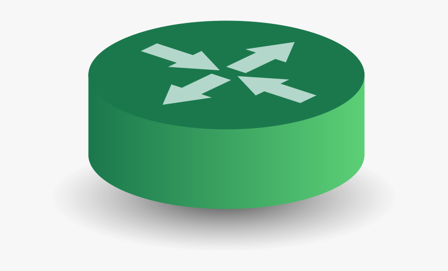 Green Router - Cisco Router Icon Png, Transparent Clipart