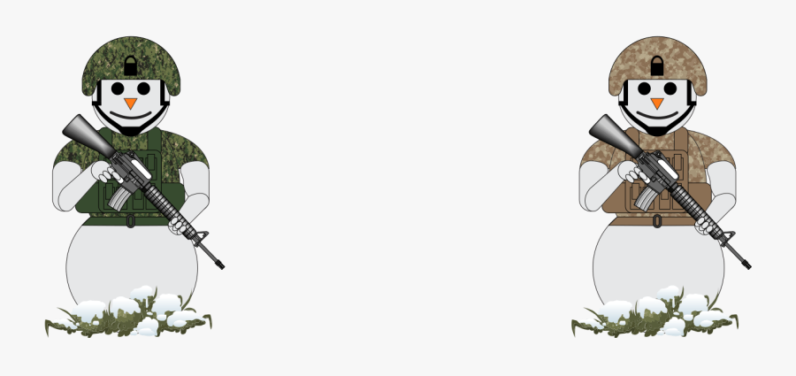 Military Snowman, Transparent Clipart