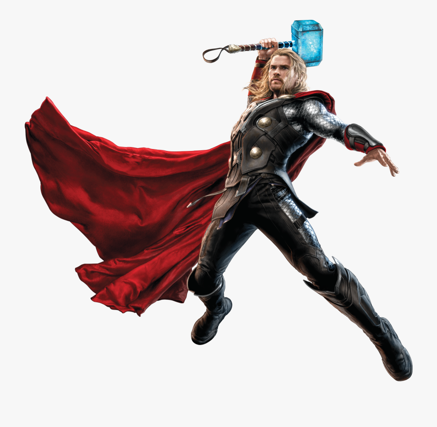 Thor Fighting With His Hammer Png Image, Transparent Clipart