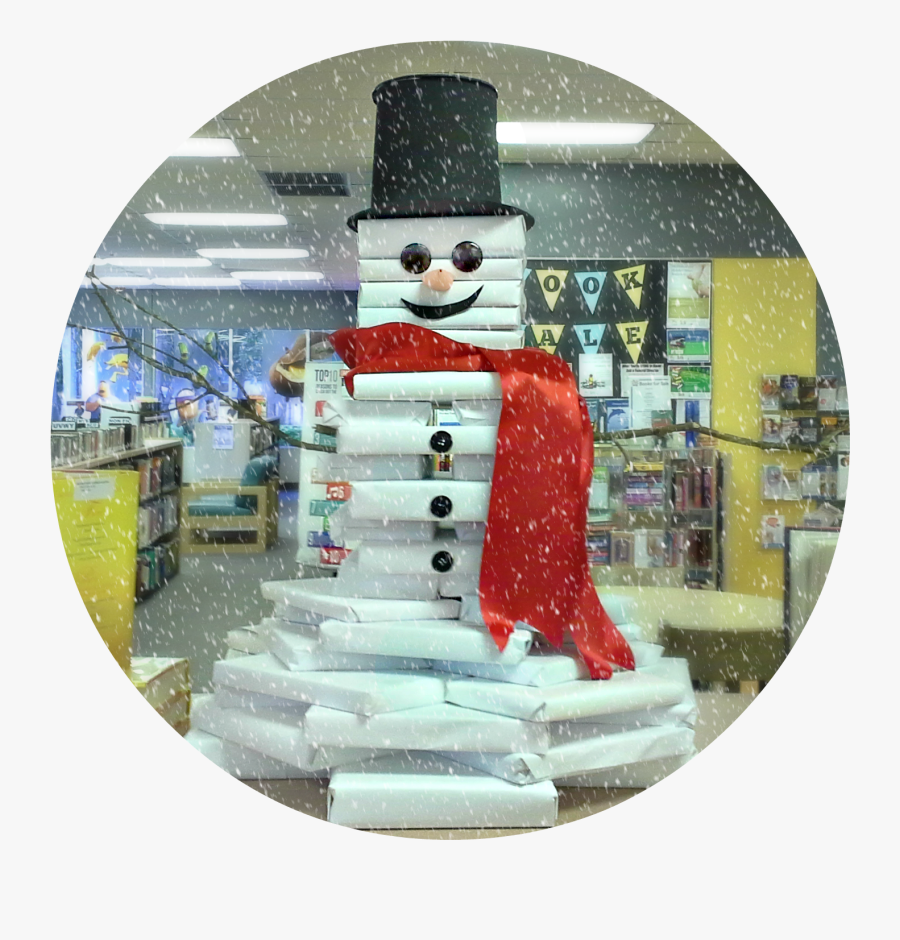 Making Merry The Library Book Snowman - Snowman, Transparent Clipart