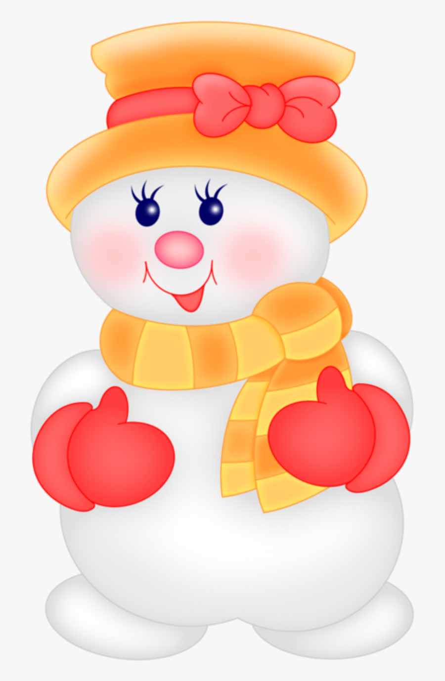 Christmas Girl Snowman Clipart, Transparent Clipart