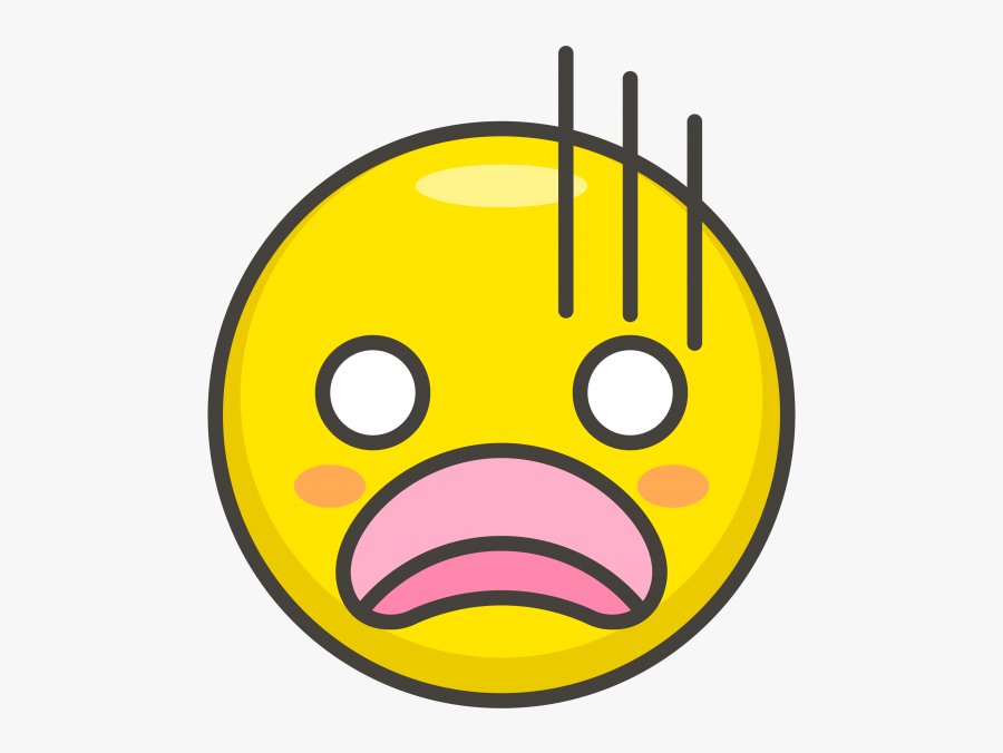 Anguished Face Emoji - Emoji Scared, Transparent Clipart