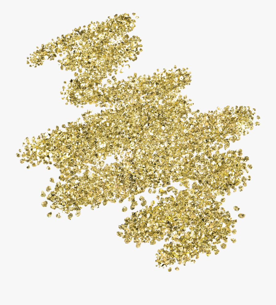 Fun And Decorative Gold Glitter Squiggleswoosh Embellishments - Gold Glitter, Transparent Clipart