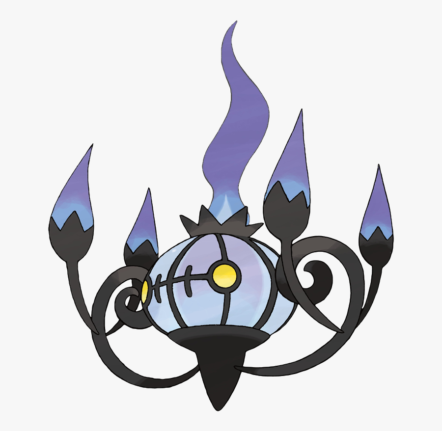 Chandelure By Squiggle-e - Chandelier Pokemon, Transparent Clipart