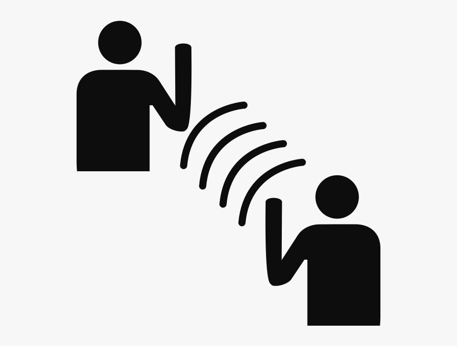Two People Waving At Each Other - Communication With Each Other, Transparent Clipart