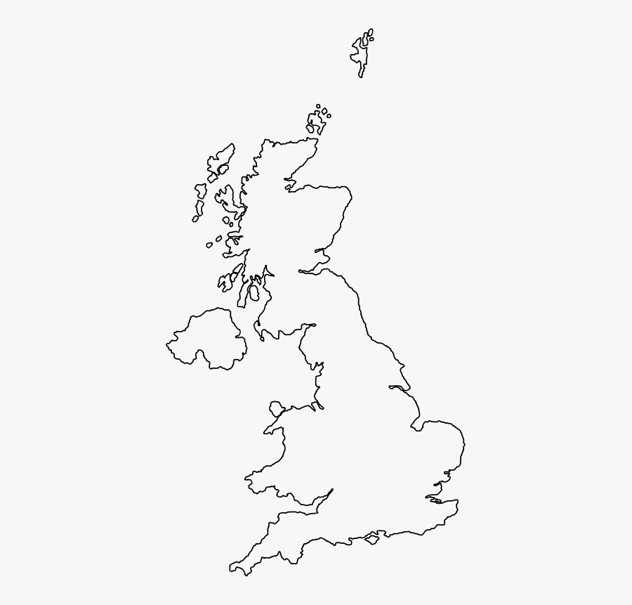 United Kingdom - Uk Of Great Britain And Ireland Outline, Transparent Clipart