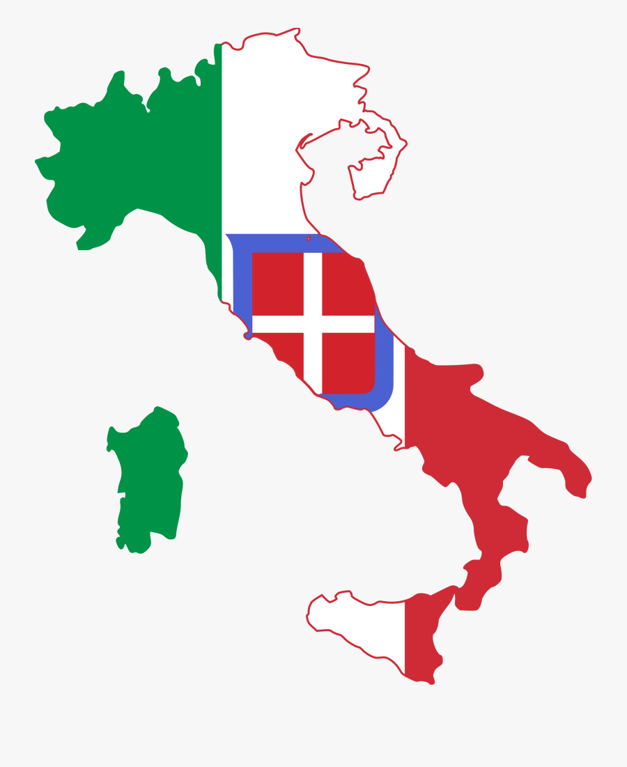 Transparent Flags Of The World Clipart - Italy Map, Transparent Clipart