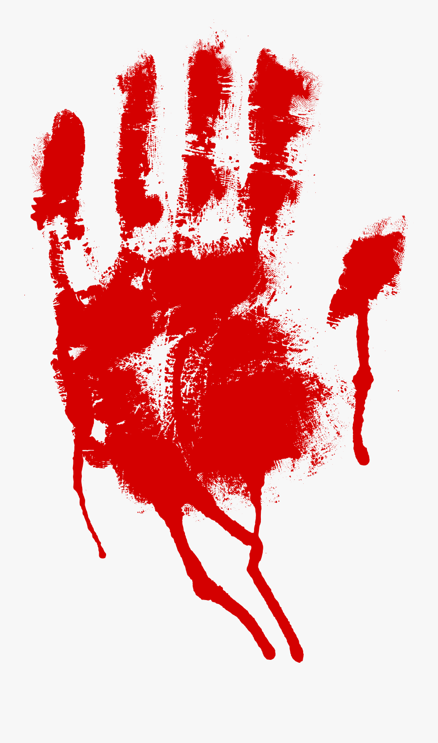 Transparent Bloody Hands Png - Blood Hand Print Clipart Transparent Background, Transparent Clipart