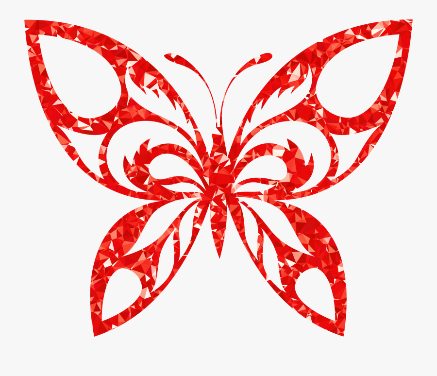 Butterfly,line Art,flower - Silhouette Butterfly Svg, Transparent Clipart