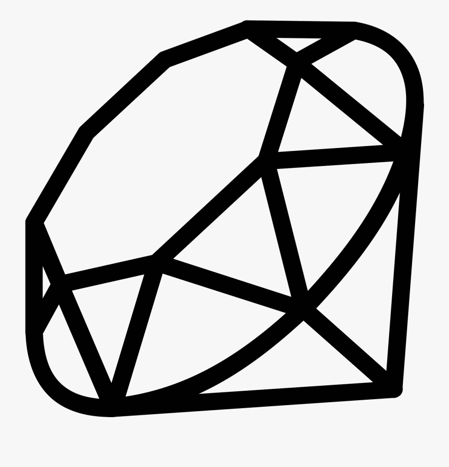 Transparent Ruby Gem Png - Black And White Ruby, Transparent Clipart