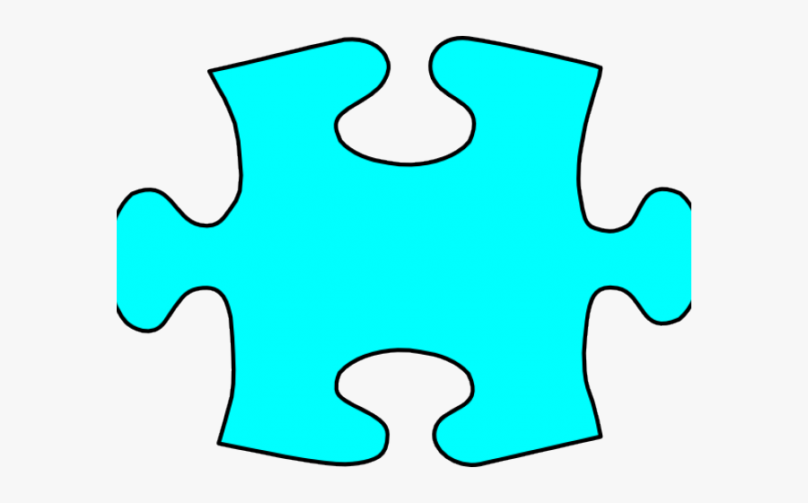 Teal Clipart Puzzle Piece, Transparent Clipart