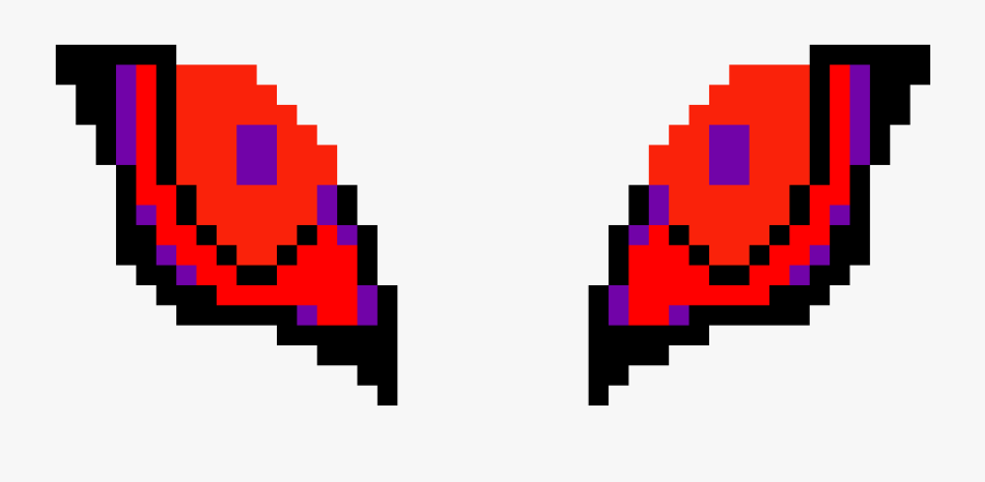 Demonic Cat Eyes - Black 8 Bit Heart, Transparent Clipart