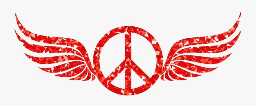 Organ,symbol,wing - Peace Sign With Wings, Transparent Clipart