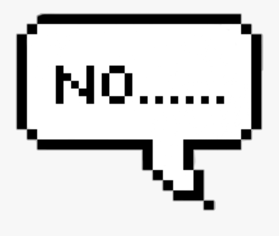 #freetoedit #tumblr #no #message - Pixelated Speech Bubble Png, Transparent Clipart