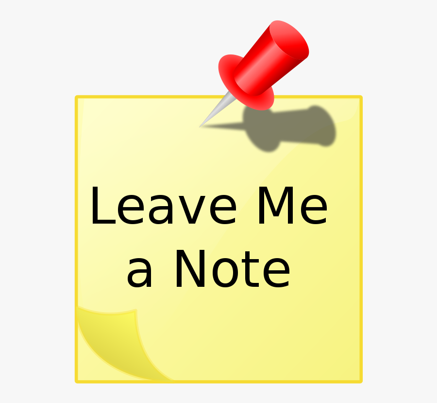 Leave Me A Note - Leave A Message Note, Transparent Clipart