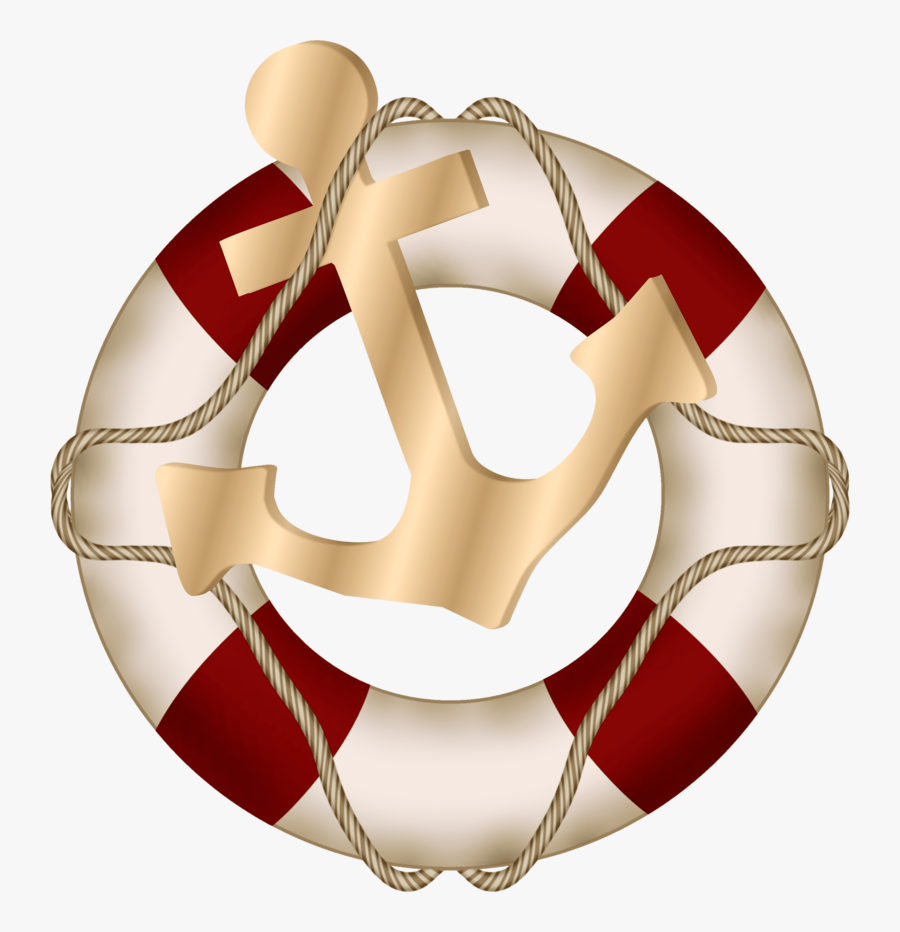 Lifebuoy - Life Saver And Anchor, Transparent Clipart