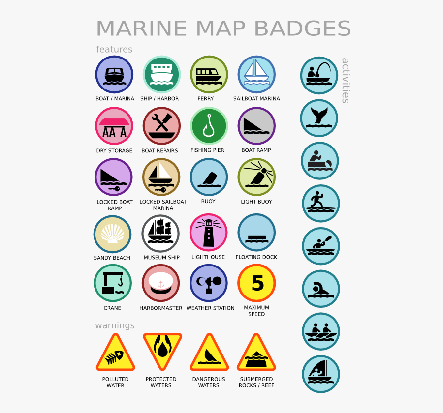 Boat Marine Icons 555px - Marine Map Icons, Transparent Clipart