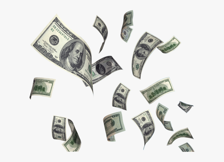 United States Dollar Money Flying Cash - Flying Money Transparent Background, Transparent Clipart