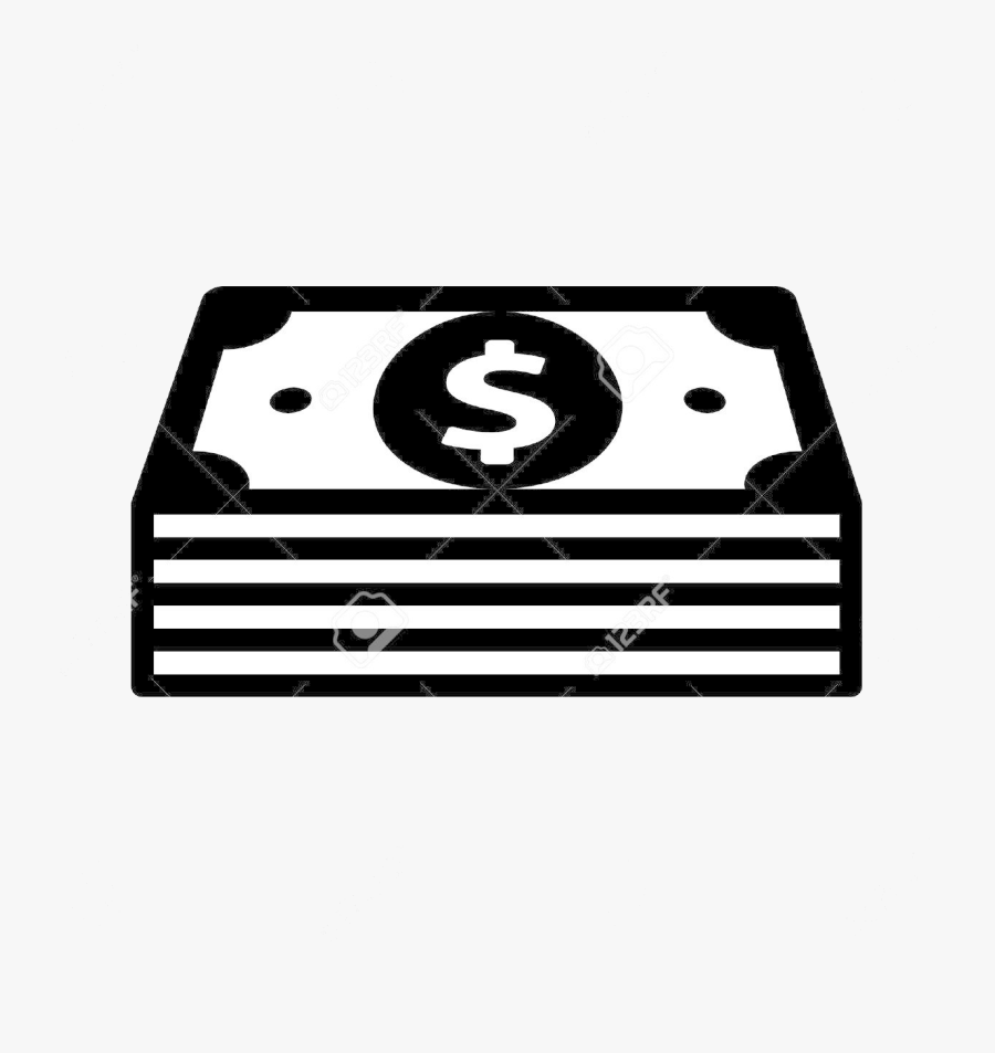 Cash Stacks Of Clipart Transparent Png - Cash Icon Vector Png, Transparent Clipart