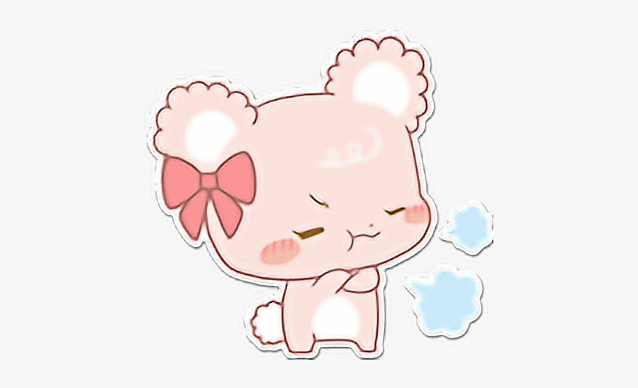 #sugarcubs #girl #annoyed #cute #bear #pink #ositos - Sugar Cubs Facebook Sticker, Transparent Clipart
