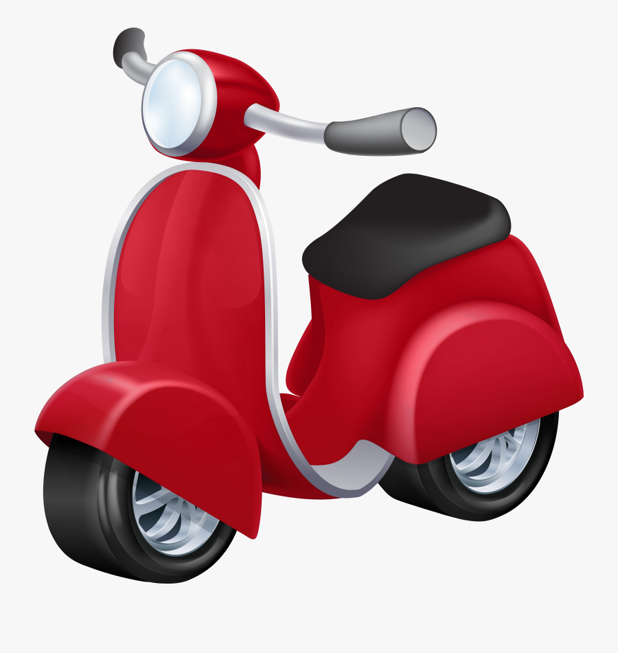 Red Vespa Png Clip Art, Transparent Clipart