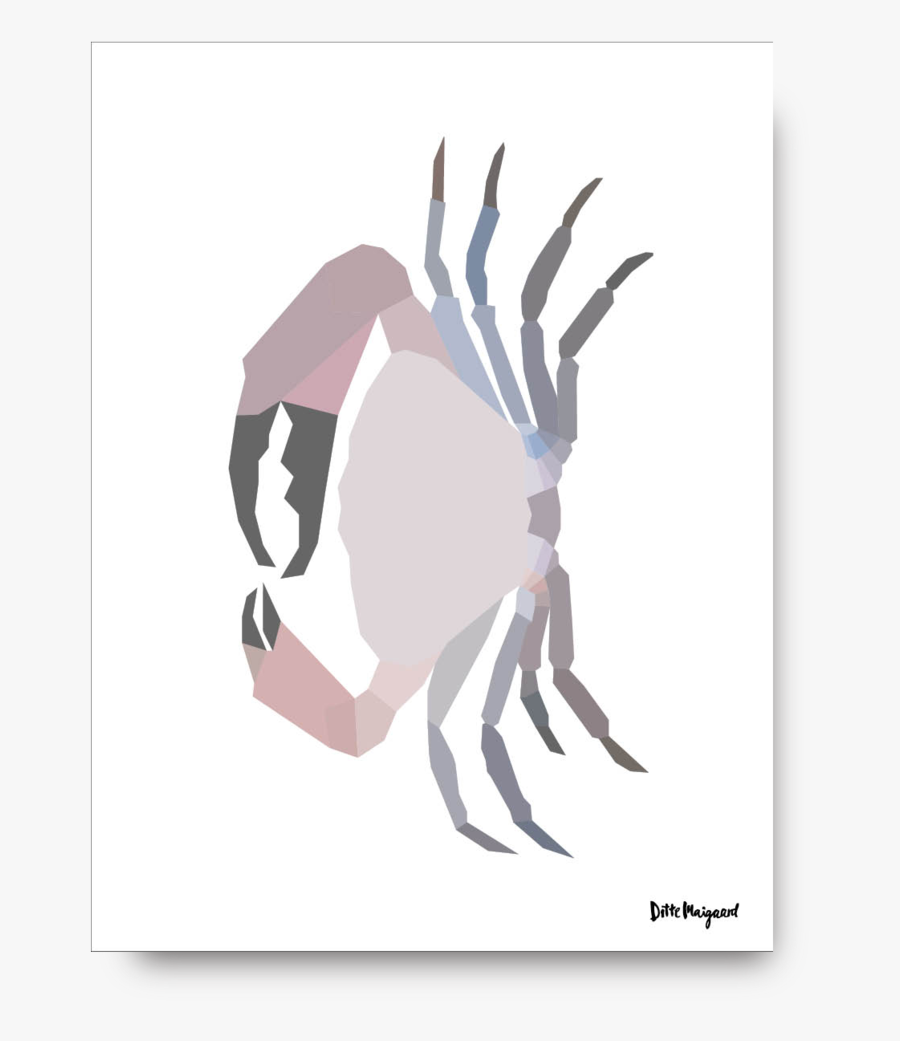 Cousin Crab Poster - Crab Geometric, Transparent Clipart