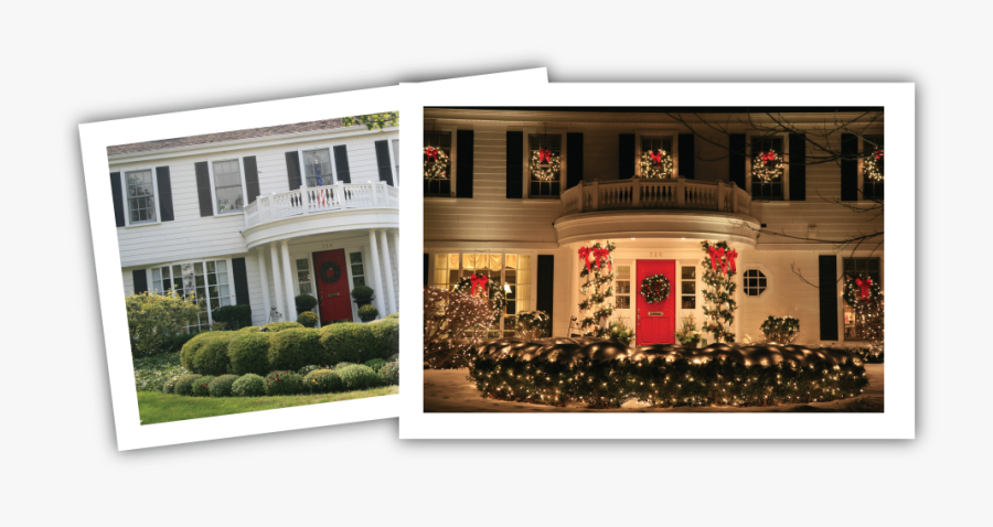 Chicago Holiday Lighting Transformation - After And Before House Decorations, Transparent Clipart