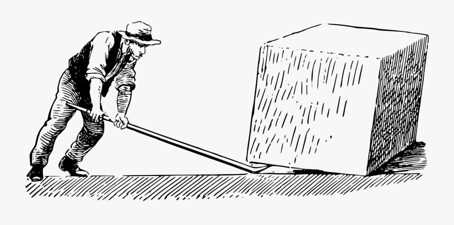 Archimedes Lever Quarryman Free Picture - Leverage Example, Transparent Clipart