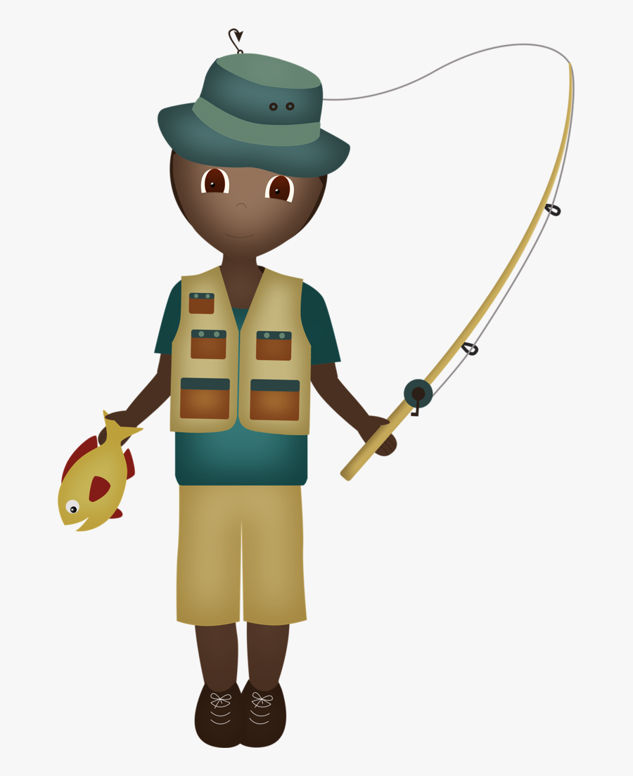 Menino Pescando Em Acampamento Em Png, Transparent Clipart
