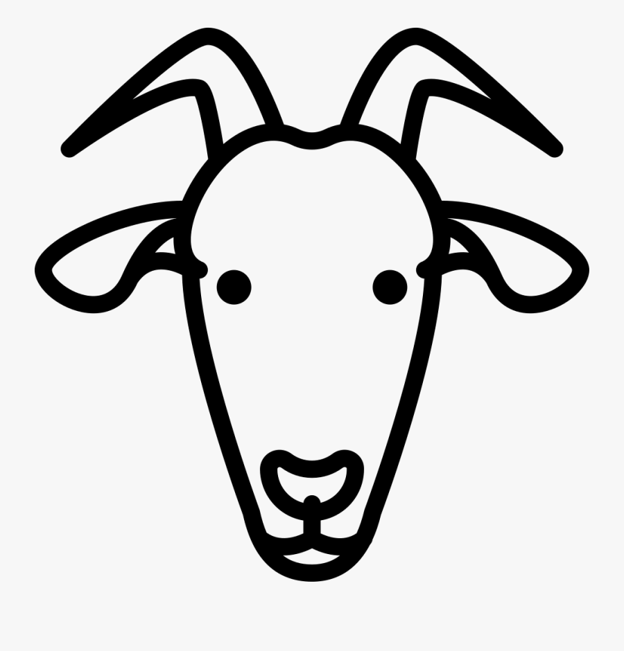 Goat Head Transparent Png Clipart Free Download - Goat Head Clipart Black And White, Transparent Clipart