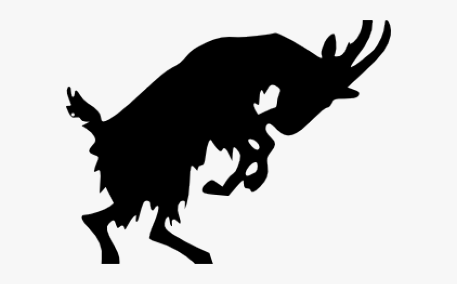 Billy Goat Silhouette, Transparent Clipart