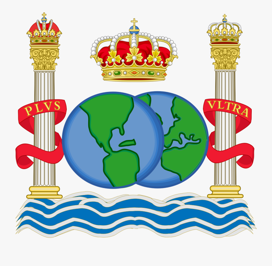 Colonial Currency Badge Of The Spanish West Indies - Pillars Of Hercules Heraldry, Transparent Clipart