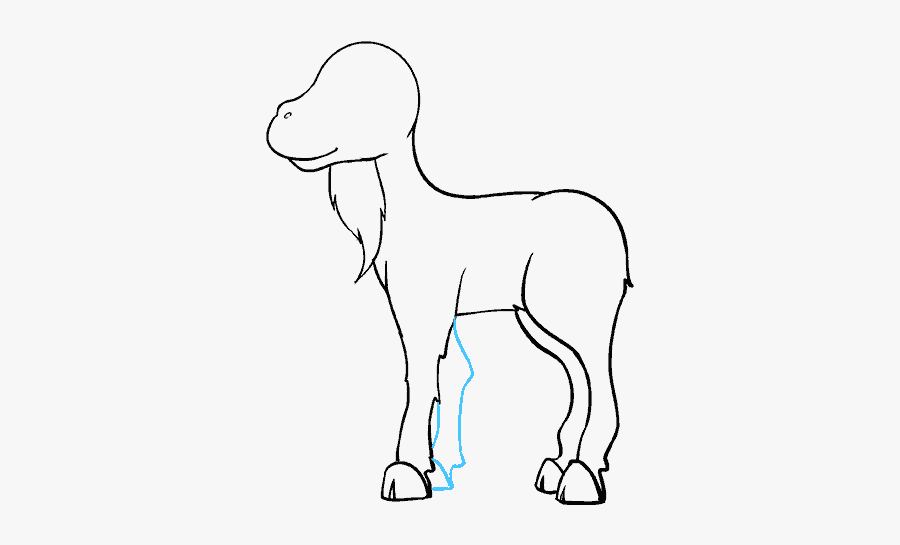 How To Draw A Cartoon Goat In A Few Easy Steps Easy - Line Art, Transparent Clipart