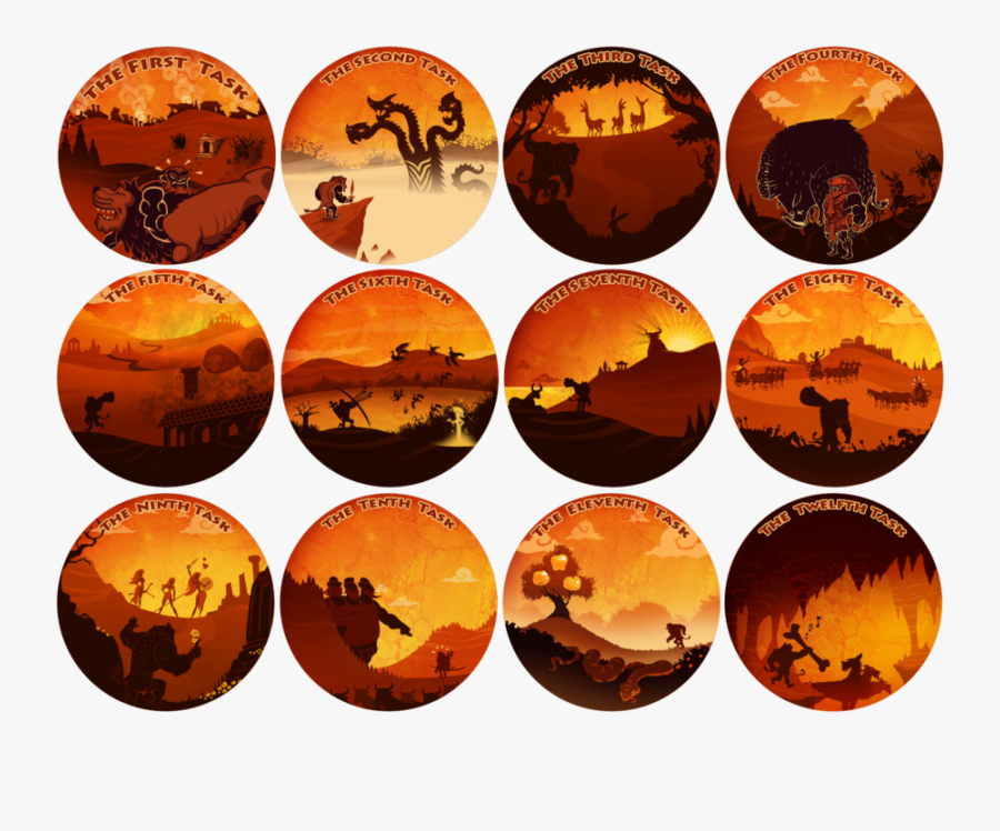 Artwork From The Book - Hercules And His Labours, Transparent Clipart