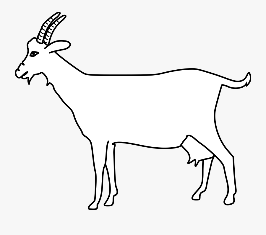 Clipart Goat File - Goat Outline Svg, Transparent Clipart