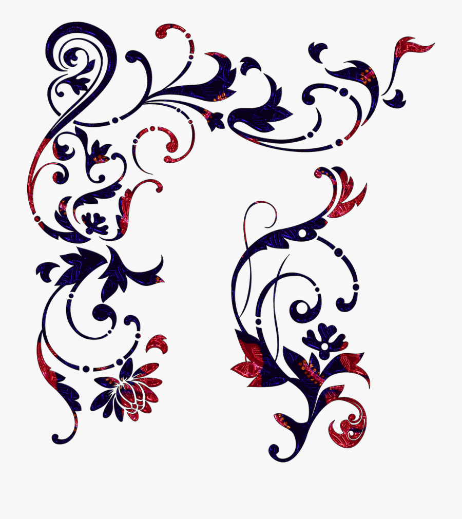 Scroll Border Swirls Abstract Free Picture - Scrolled Border Png Transparent, Transparent Clipart