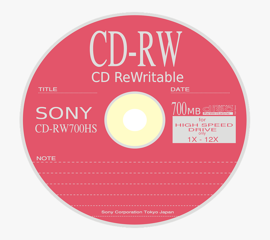 Transparent Compact Disc Png - Disco Compacto Cd Rom, Transparent Clipart