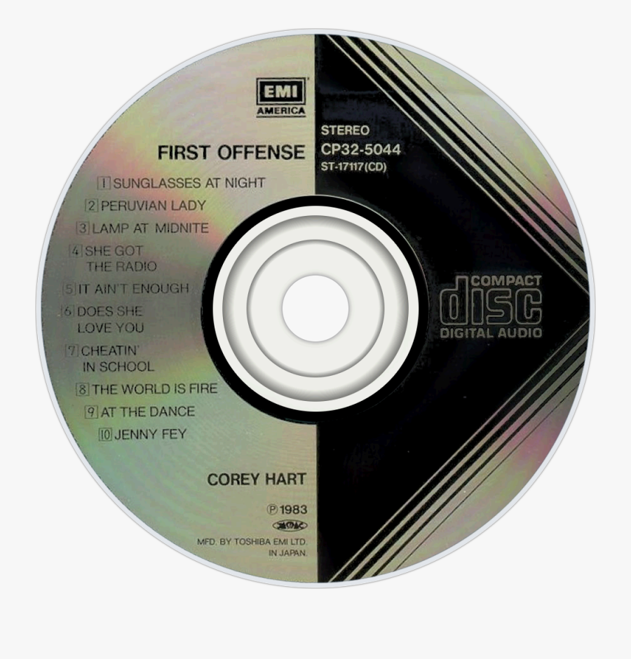Transparent Compact Disc Digital Audio Png - Corey Hart First Offense Cd, Transparent Clipart