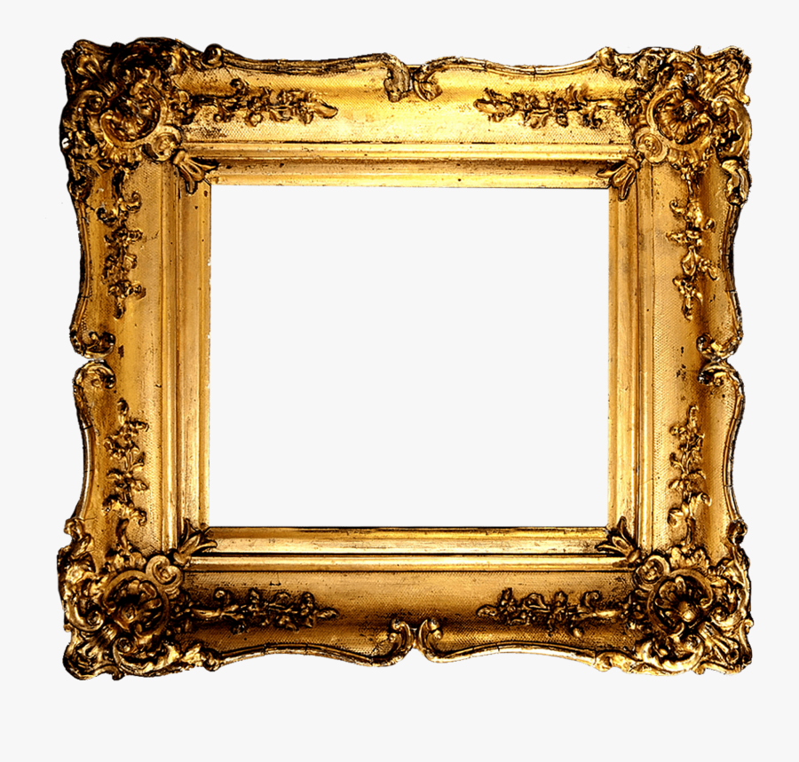 Vintage Gold Frame Transparent Png - Gold Fancy Picture Frame, Transparent Clipart