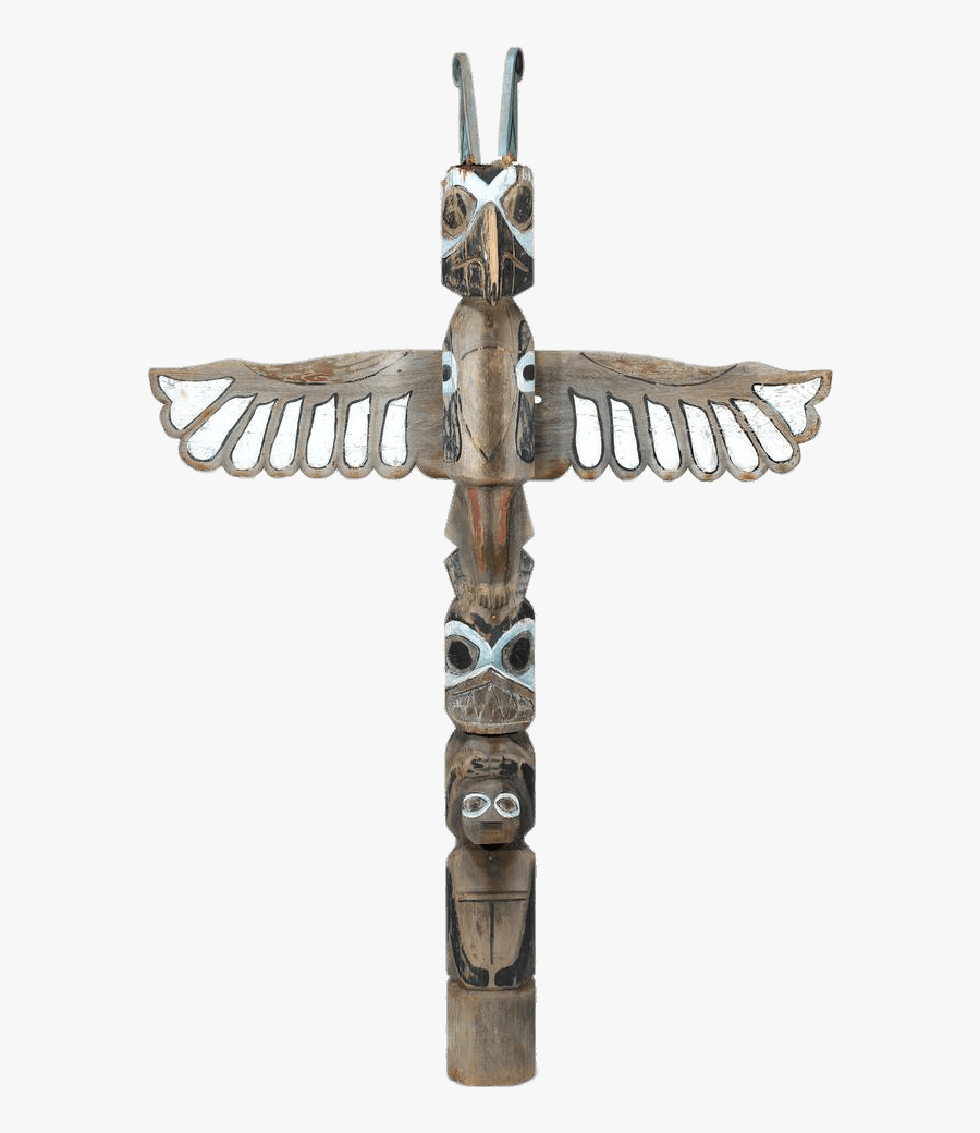 Carved And Painted Totem Pole - Totem Png, Transparent Clipart